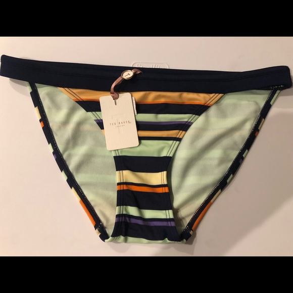 Ted Baker Tribal Striped Bikini Bottom sz 4 (1) - Picture 1 of 8